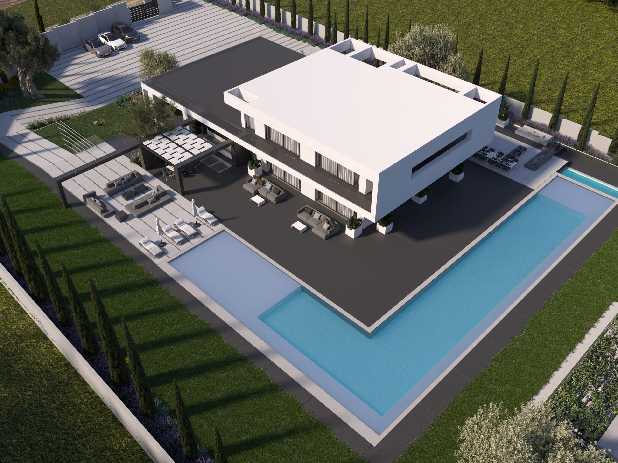 render esterno villa