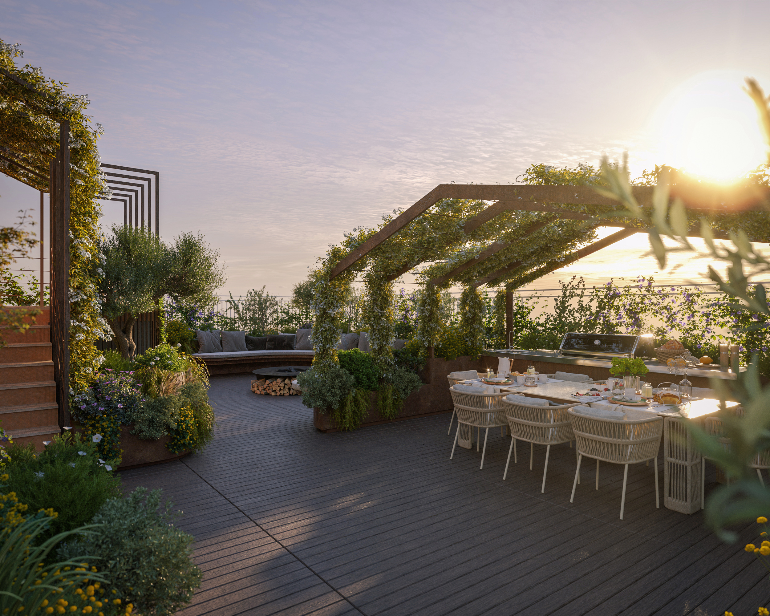 rendering esterno terrazzo roma danilo sacco daturarendering