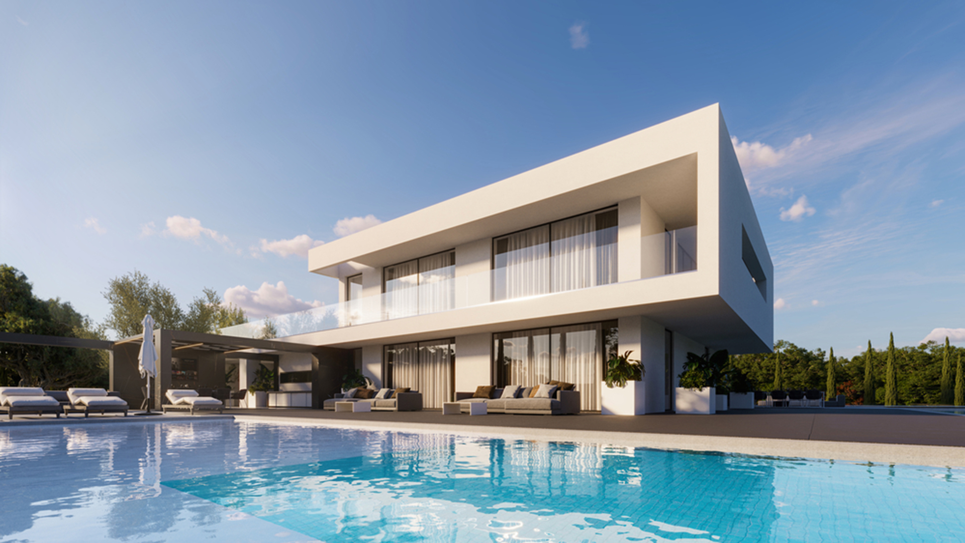 Villa contemporanea  – Exterior & Landscape Rendering