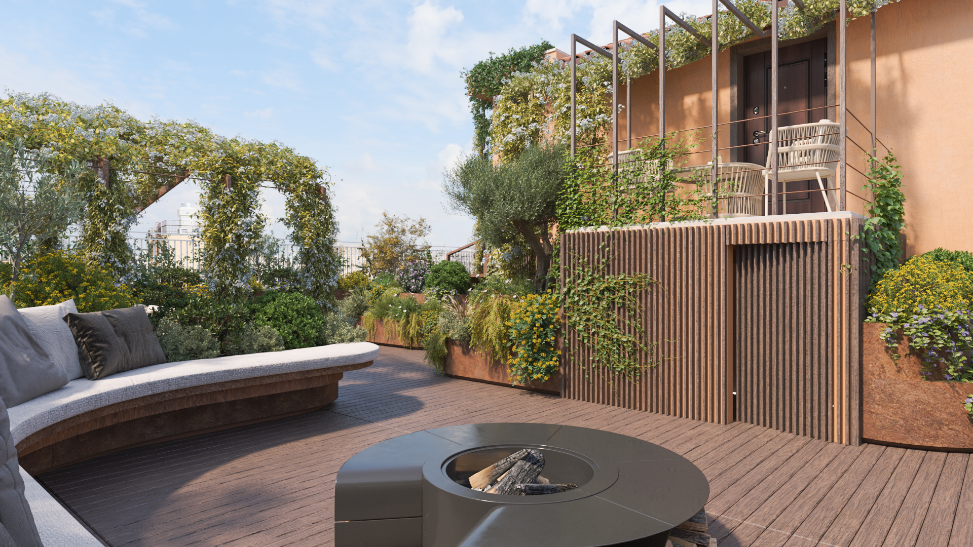 rendering esterno terrazzo roma danilo sacco daturarendering