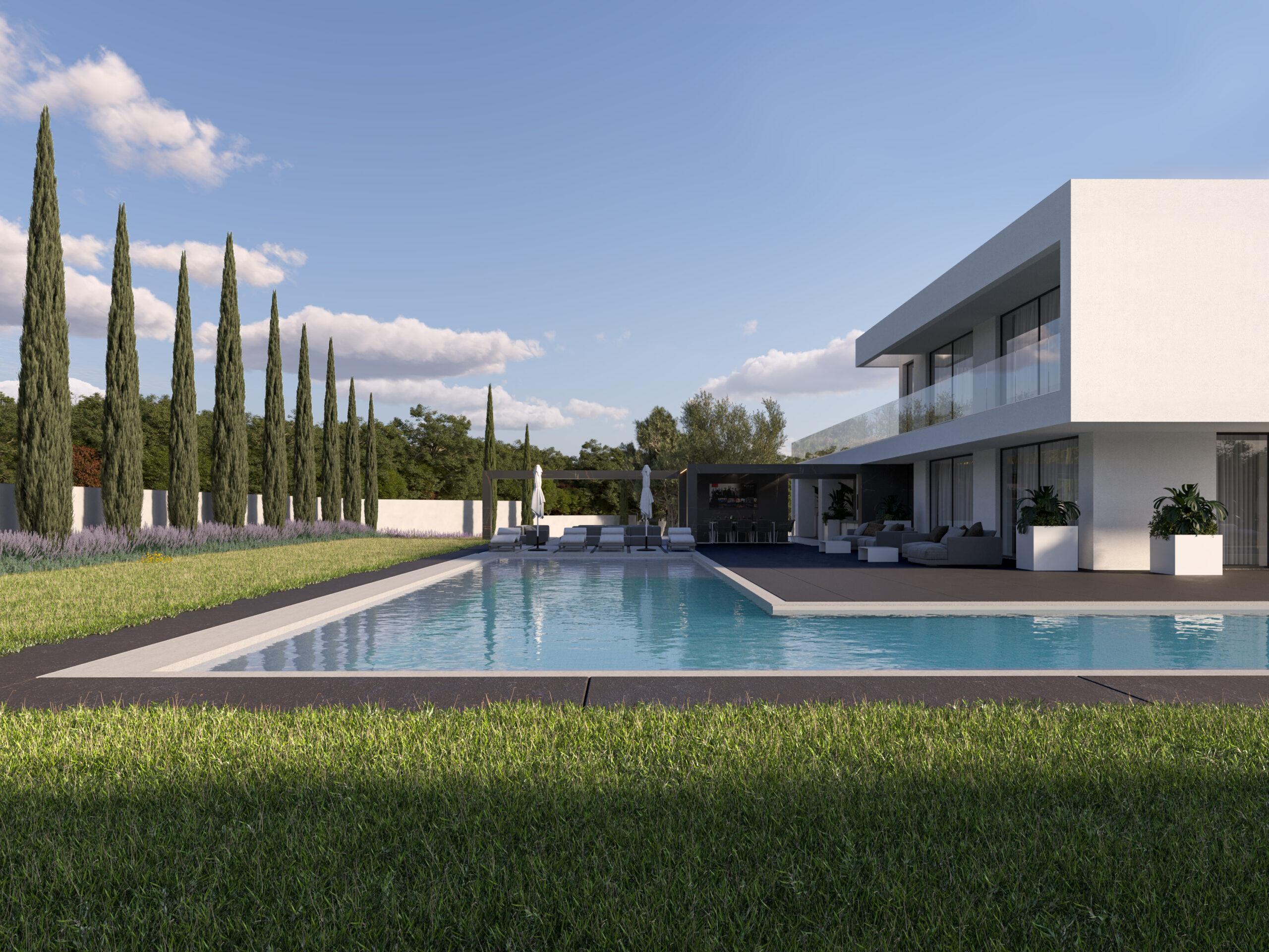 render esterno villa