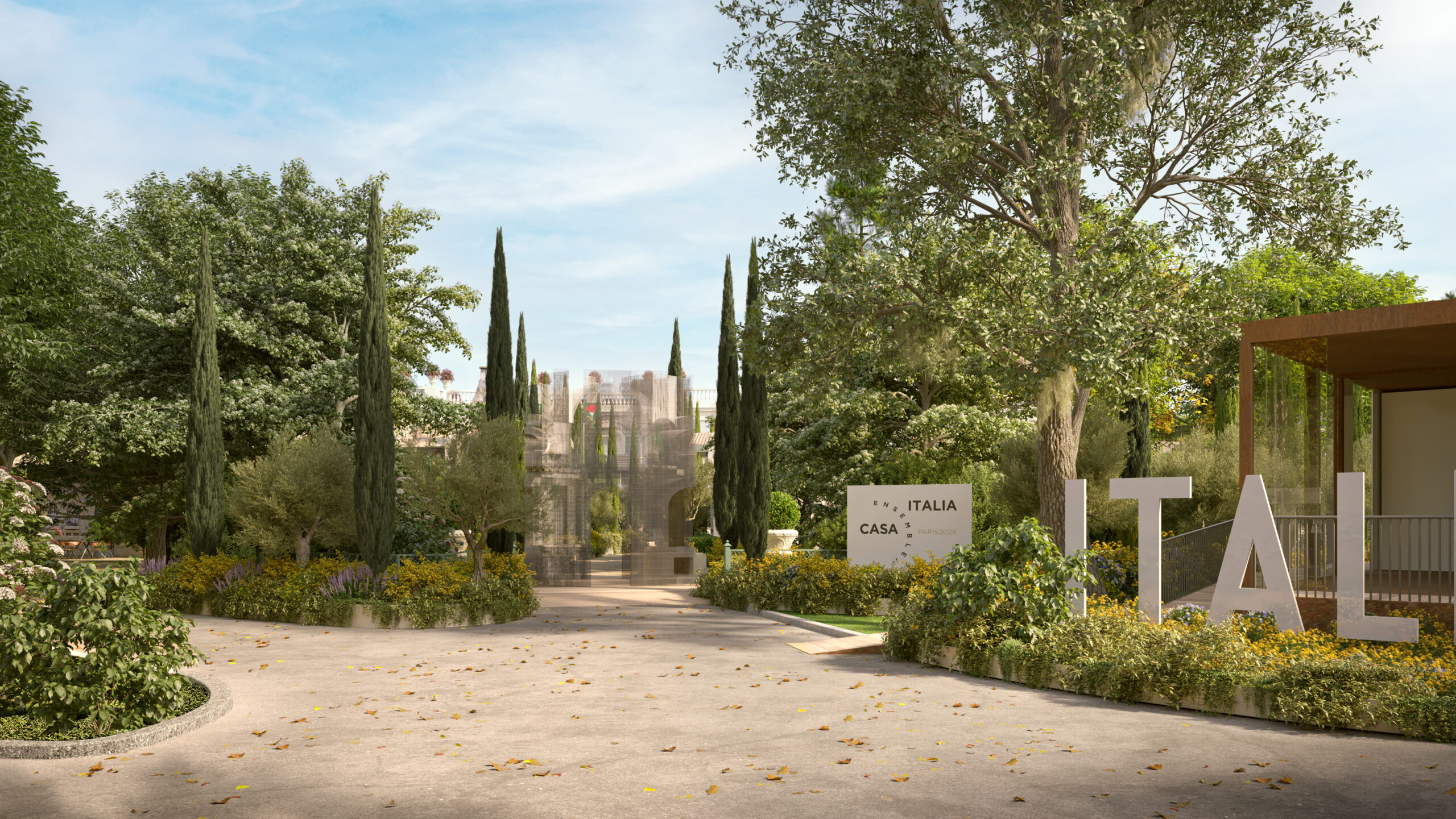 rendering casa italia olimpiadi parigi 2024 Danilo Sacco