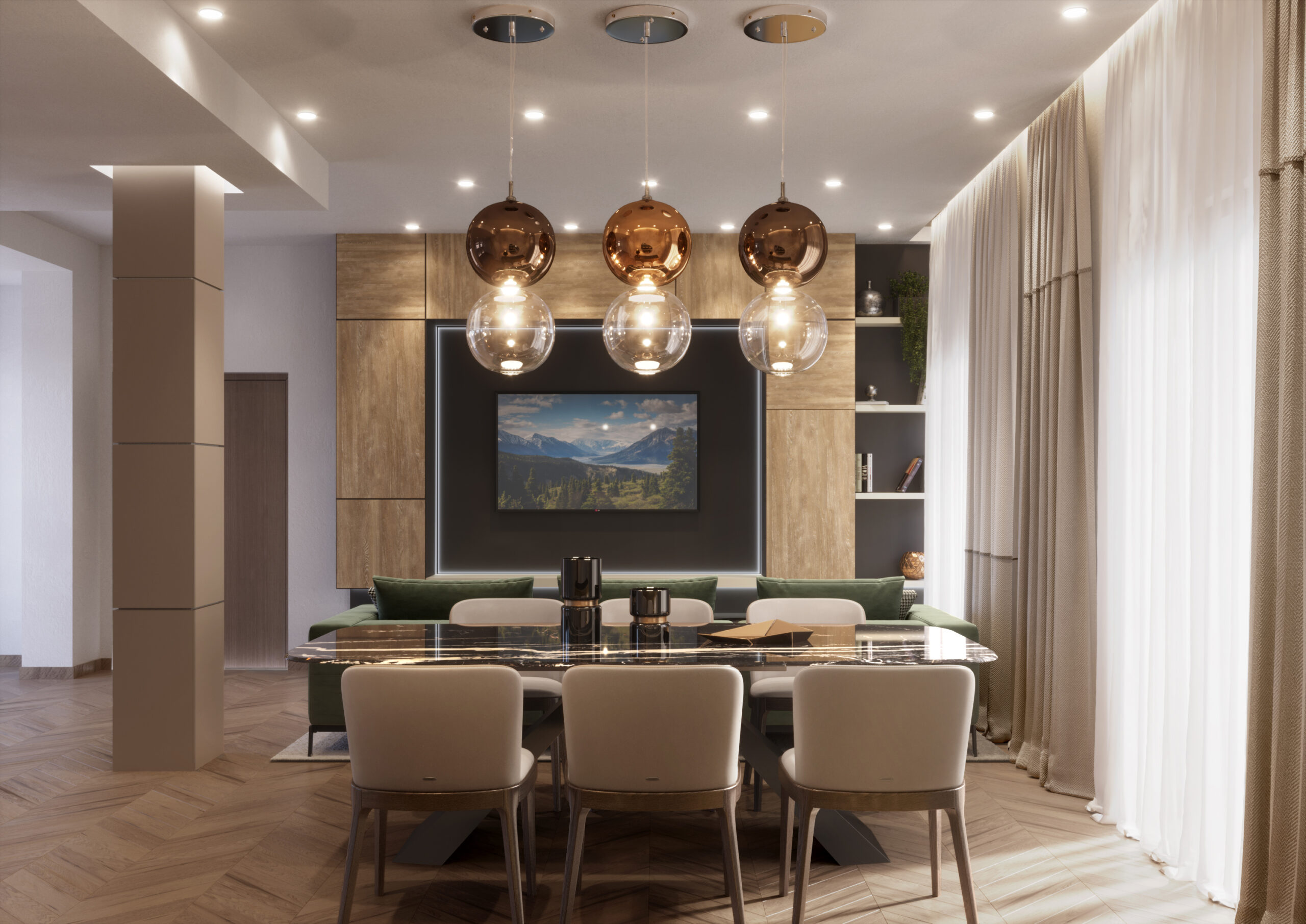 render appartamento privato livingroom