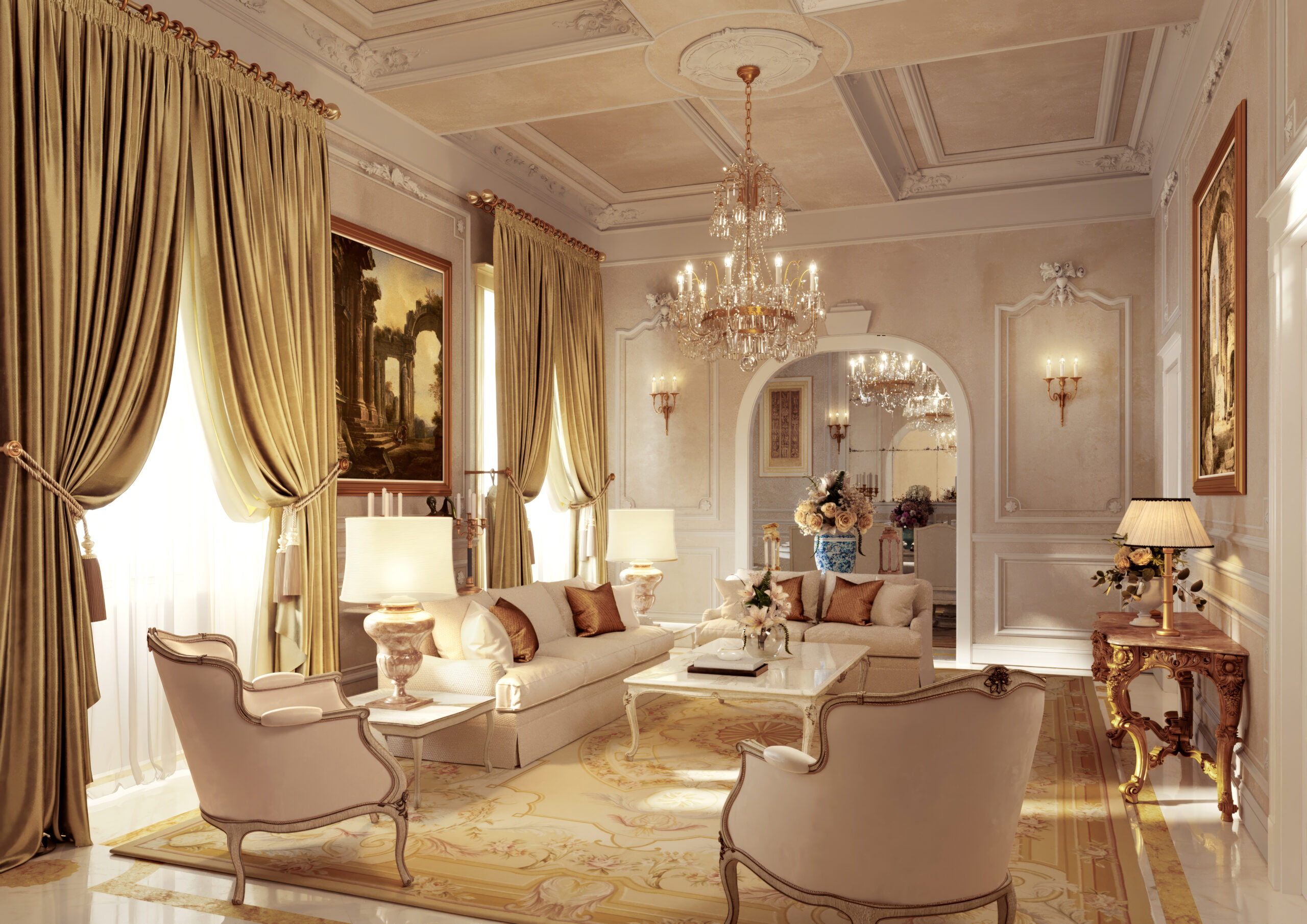 Interior Rendering – Appartamento classico – Roma