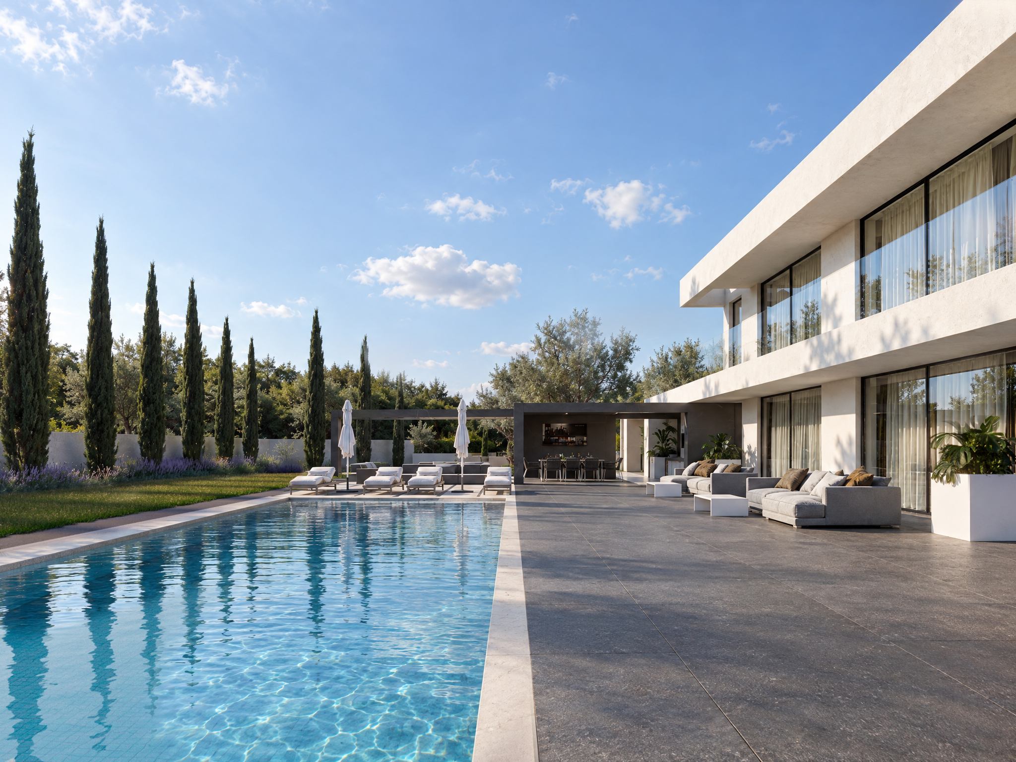 Villa contemporanea  – Exterior & Landscape Rendering - Immagine 1