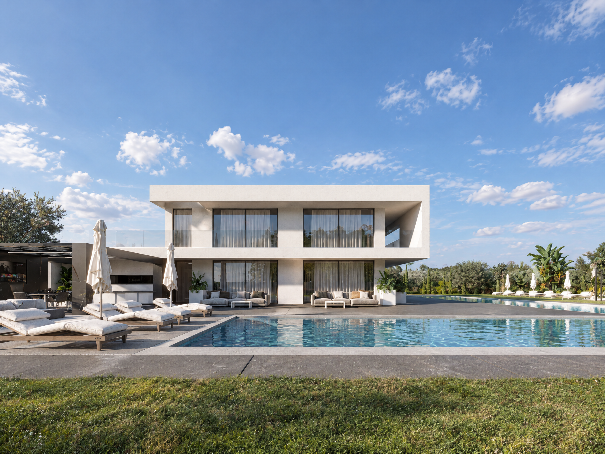 Villa contemporanea  – Exterior & Landscape Rendering - Immagine 4
